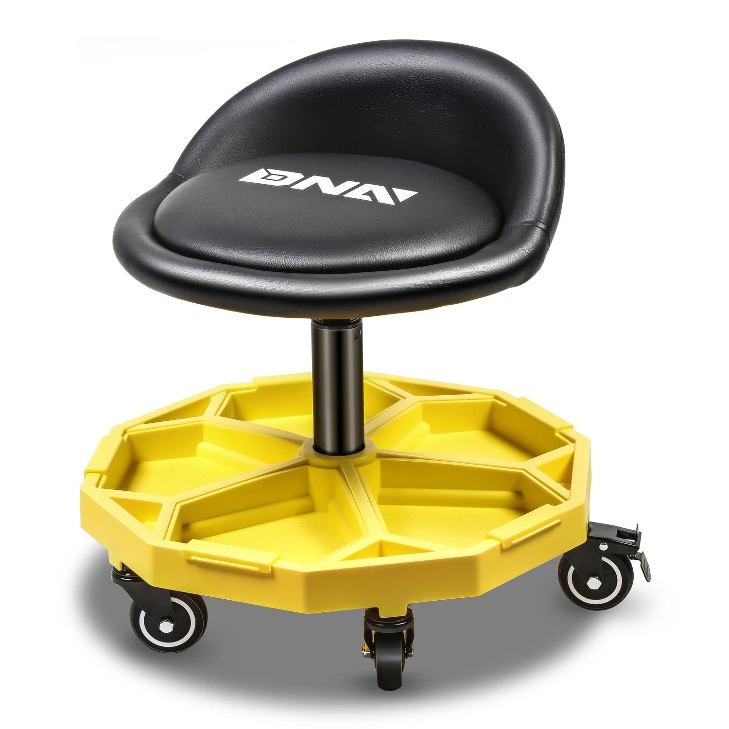 Adjustable Height Rolling Work Stool Chair for Mechanics (350 lbs Capacity)