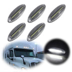 White LED Raised Roof Clearance Marker Lights for Freightliner Cascadia