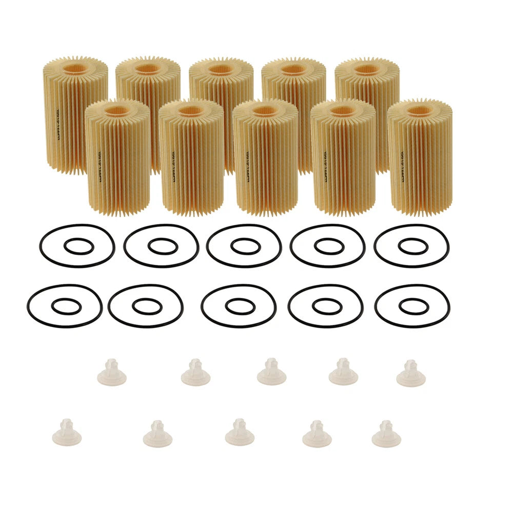 Set of 10 Engine Oil Filters for Toyota Lexus (OEM)