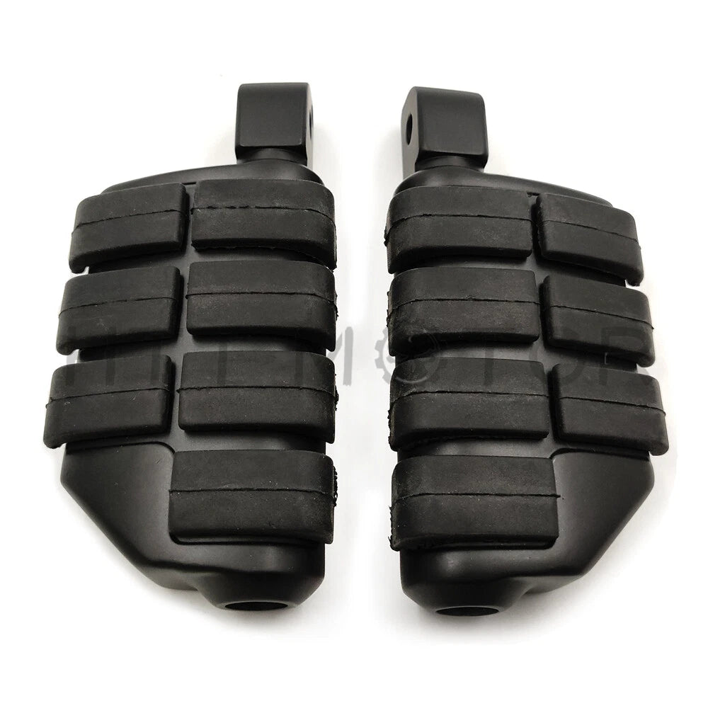 Black Dually Footpegs for Harley Softail Fat Boy FLFB, Fat Bob FXFB (2018–2023)