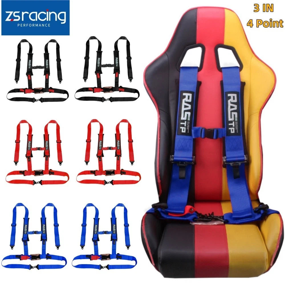 Set of 4 Racing Harness Belts 4PT Camlock Quick Release for UTV ATV Go-Kart