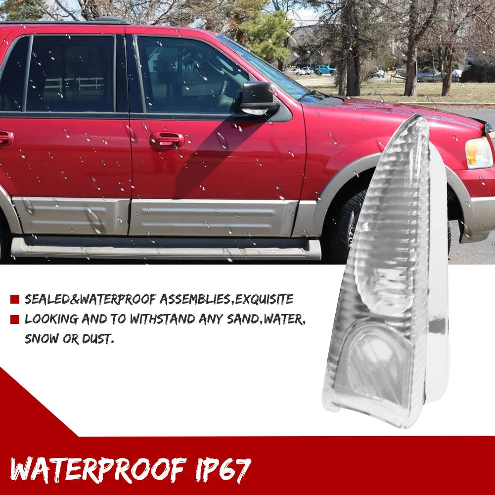 Chrome Side View Mirror Turn Signal Lights for Ford Expedition Navigator (2003–2006)