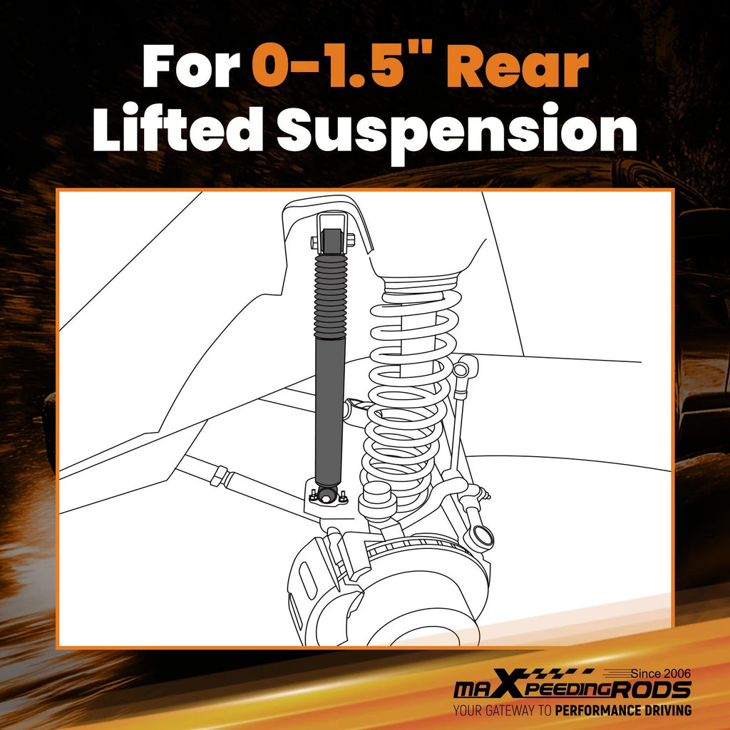 2X Rear Lift Shocks for Toyota Tundra (2000–2006) 2WD 4WD 0-1.5"