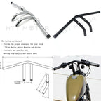 6" Rise Whiskey Handlebar for Harley Davidson (1982–Present)