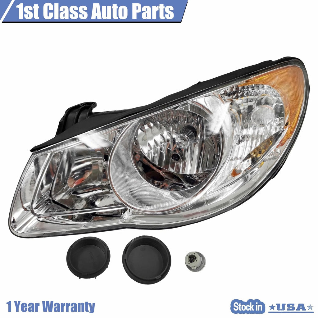 Front Left Clear Headlamp Assembly for Hyundai Elantra (2007-2010)