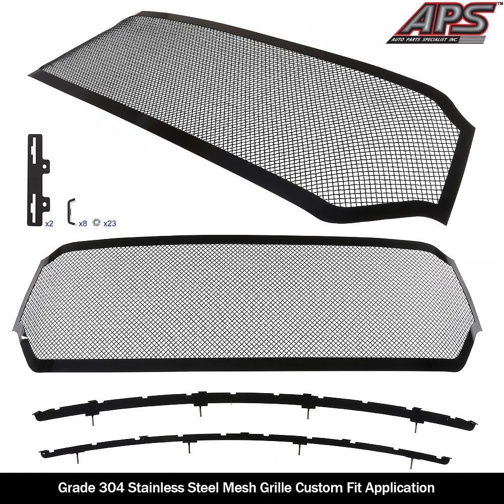Stainless Black Mesh Grille Insert for Ram 1500 Laramie (2019-2024)