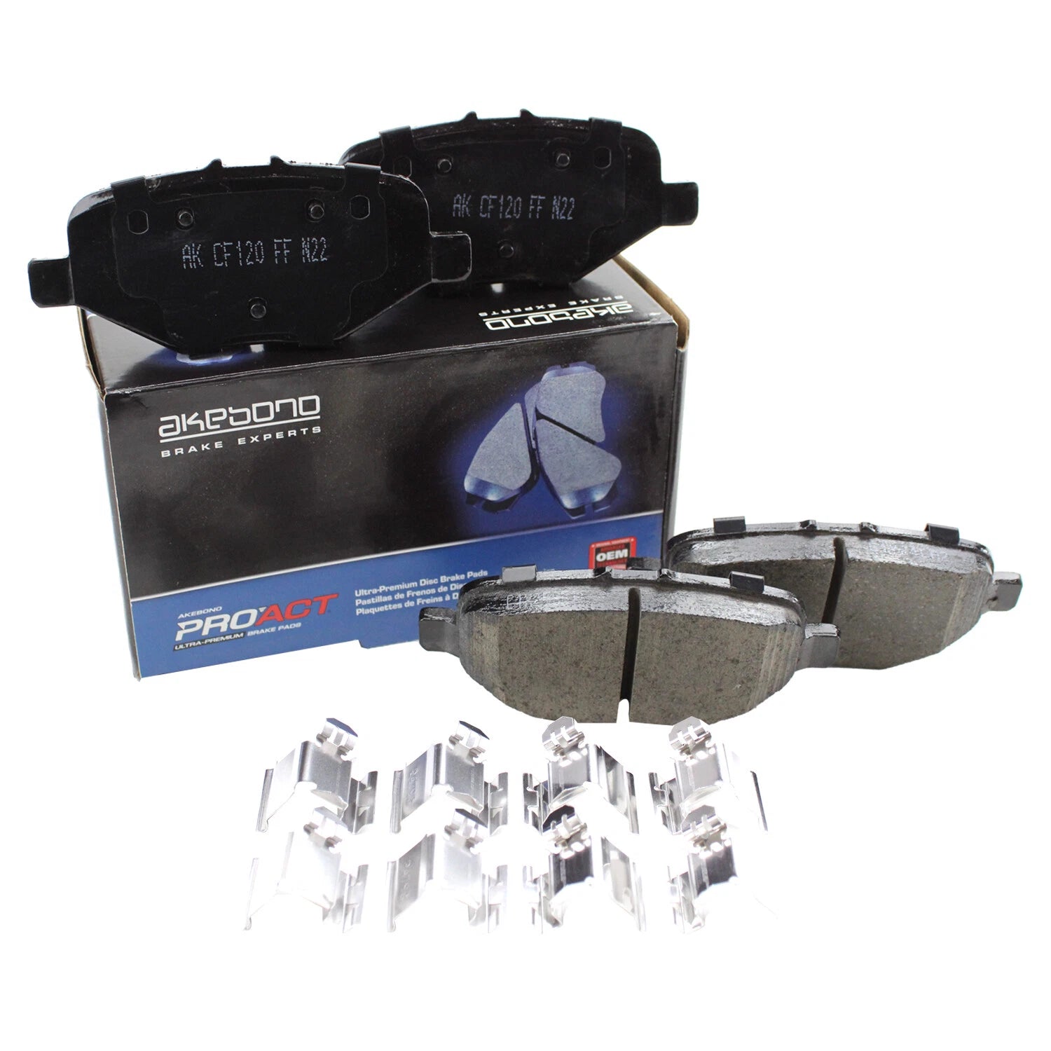 Akebono ProACT Rear Ceramic Disc Brake Pads for Chrysler Dodge Ford Lincoln VW (2000–2023)