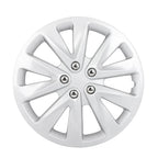 Set of 4 Wheel Covers 15" Snap-On Full Silver Hub Caps for All Vehicles