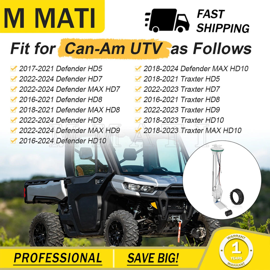 Fuel Pump 709001189 for Can-Arm Defender HD5 HD7 HD9 HD10 Max (2015–2023)