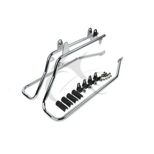 Saddlebag Conversion Brackets for Harley Softail Fatboy (1984–2017) Black/Chrome