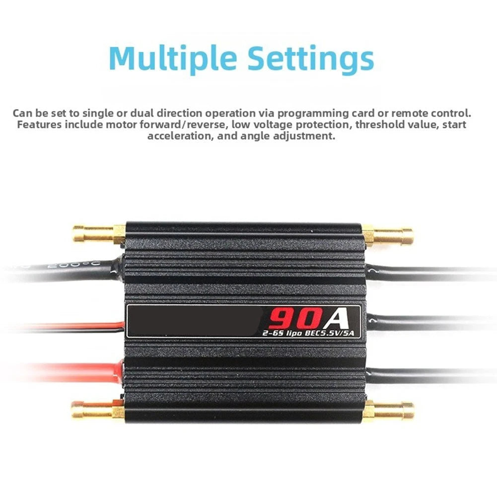 Brushless ESC for Boats - Overheat Protection, Acceleration Signal Loss
