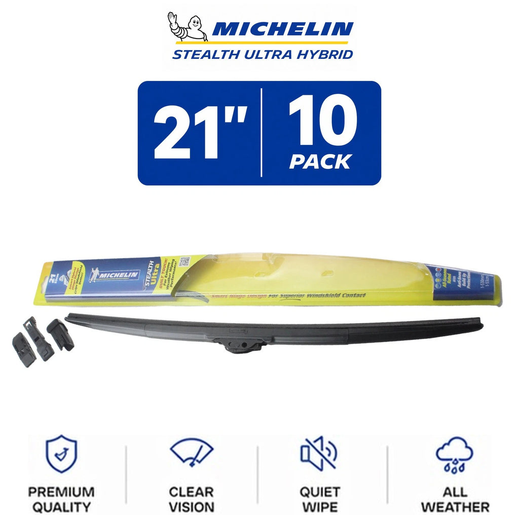 Set of 2 Michelin Stealth Ultra Hybrid Wiper Blades 21" for