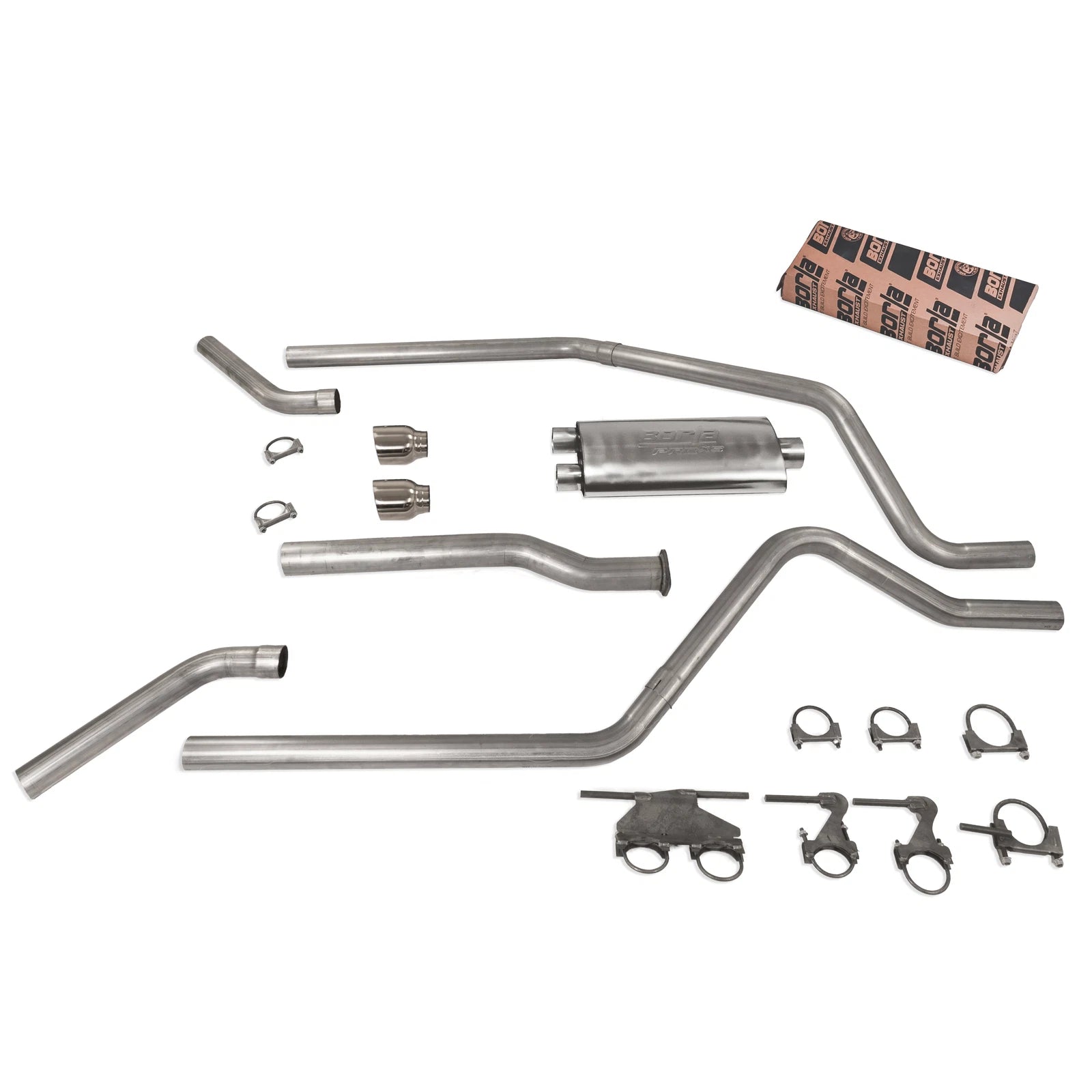 2.5" Dual Exhaust for Dodge Ram 1500 (2019–2025) Borla Pro SS DBW T Cnr E