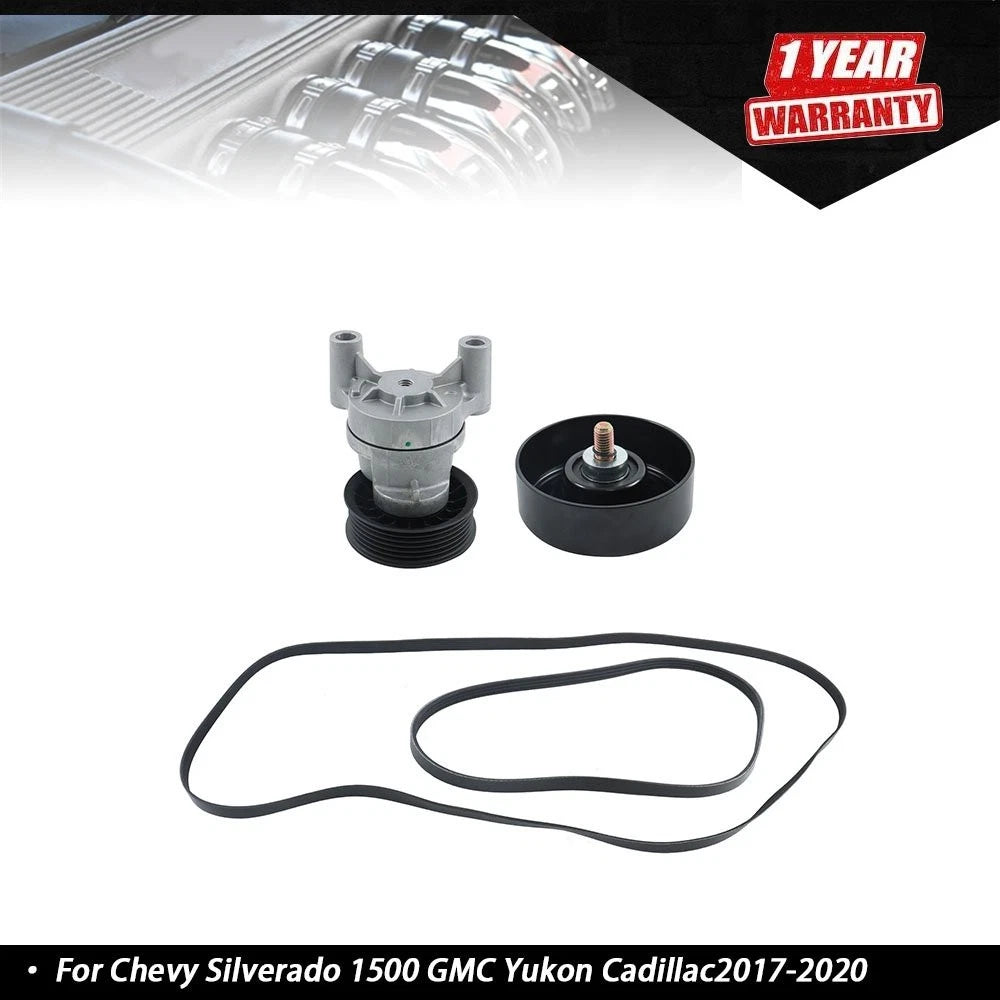 Serpentine Belt Tensioner Pulley Kit for Chevy Silverado 1500 GMC Yukon