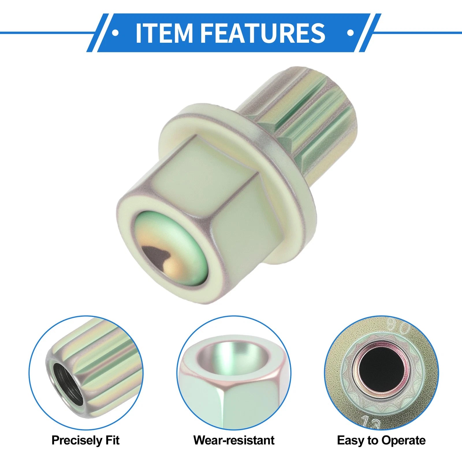 30/13PT Wheel Lock Lug Nut with Anti Theft Removal Key for BMW 