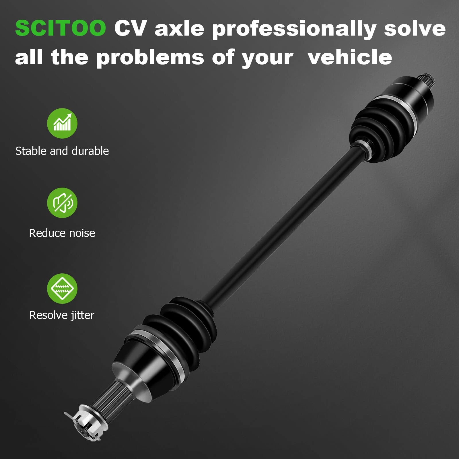 Set of 2 CV Joint Axle Shafts for Polaris Ranger 500 (2009–2010)