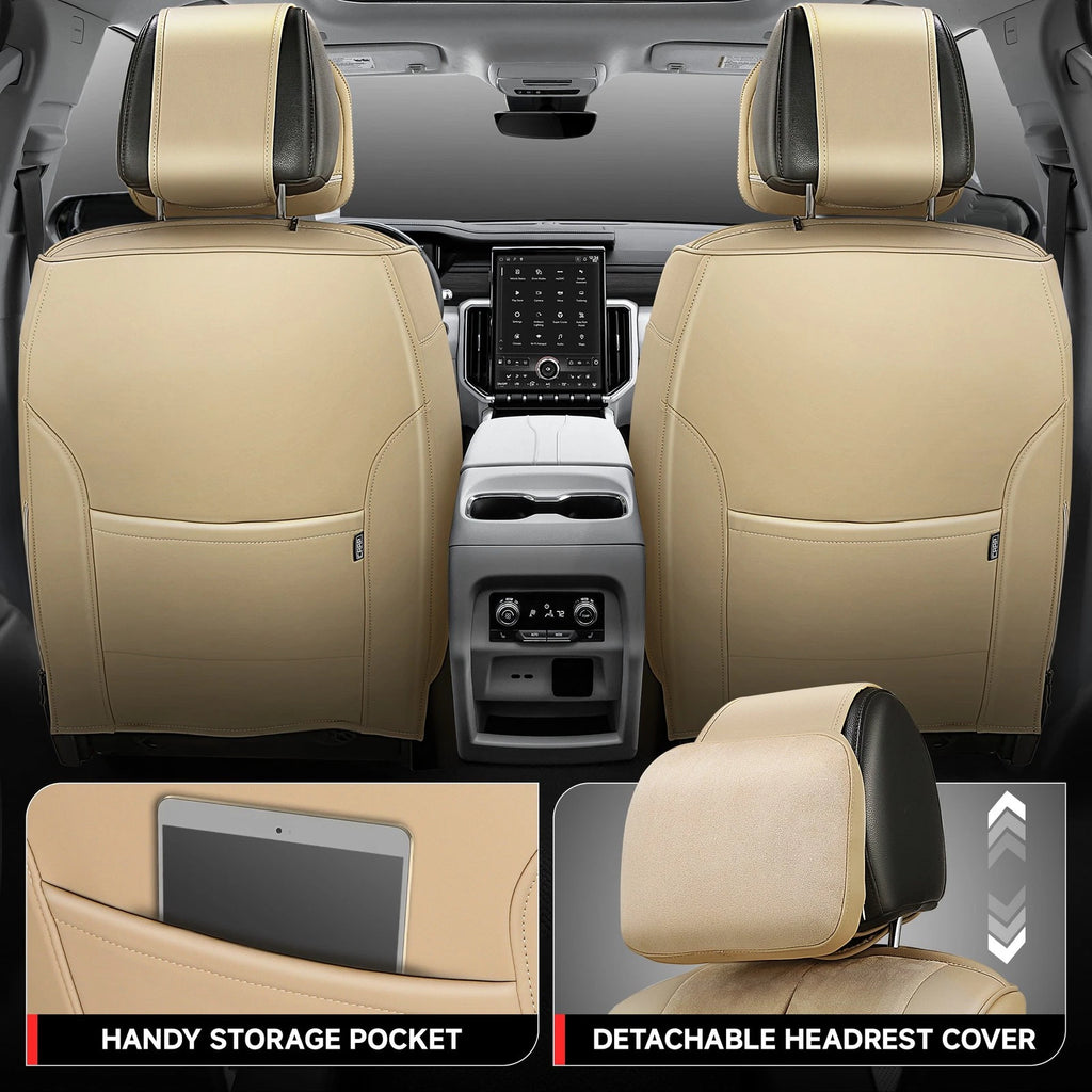 Set of 2 CAAP Driven Voris Series Front Row Seat Covers for Universal Fit