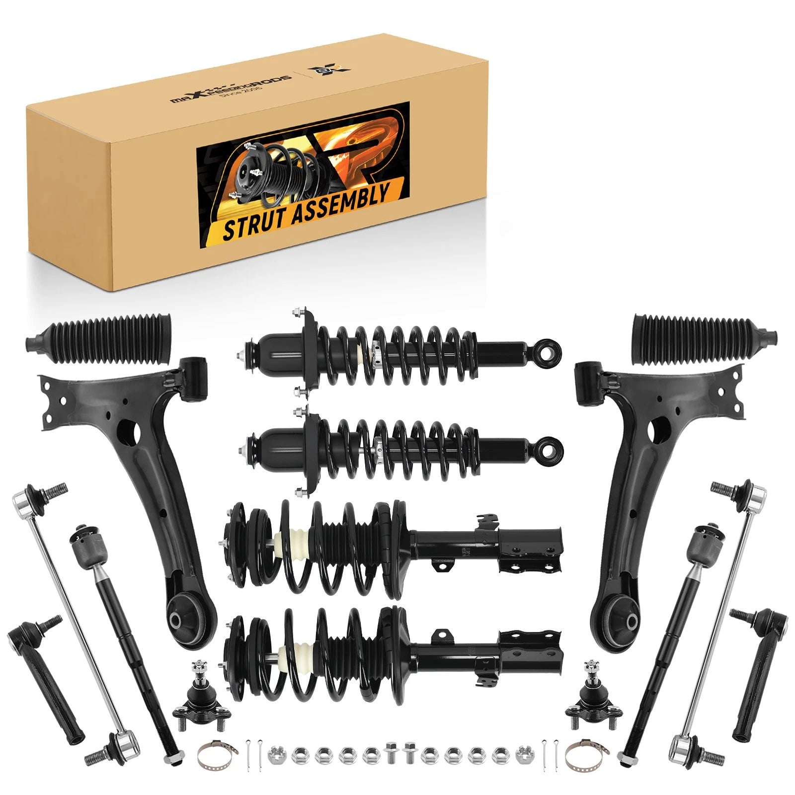 Front Rear Struts + Control Arm Sway Bar Kit for Toyota Corolla (2003–2008)