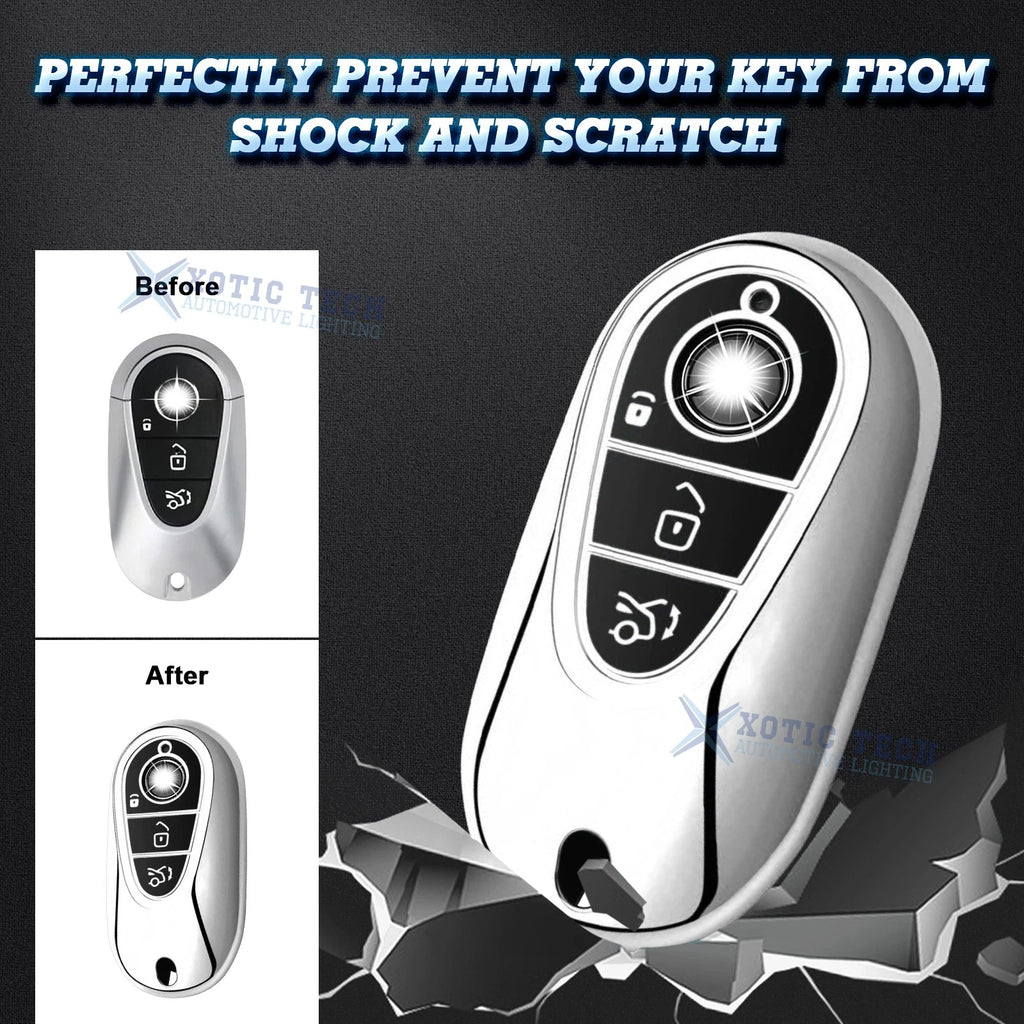 Soft TPU Full Covered Remote Key Shell for Mercedes-Benz E-Class (2024-2025)