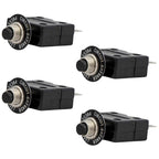 Set of 4 Push-Button Reset Circuit Breakers 10 Amp 125-250V AC 50V DC - FO1431-M4