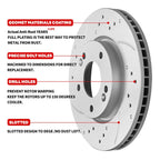 Rear Disc Rotors & Ceramic Brake Pads Kit for Ford Transit Connect (2014–2018)