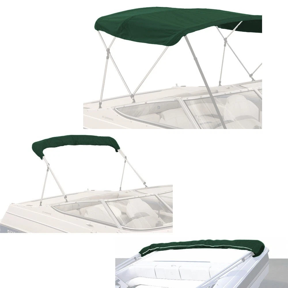 Bimini Top Cover for Boat 4 Bow (96"L x 54"H x 54"-60"W) Green