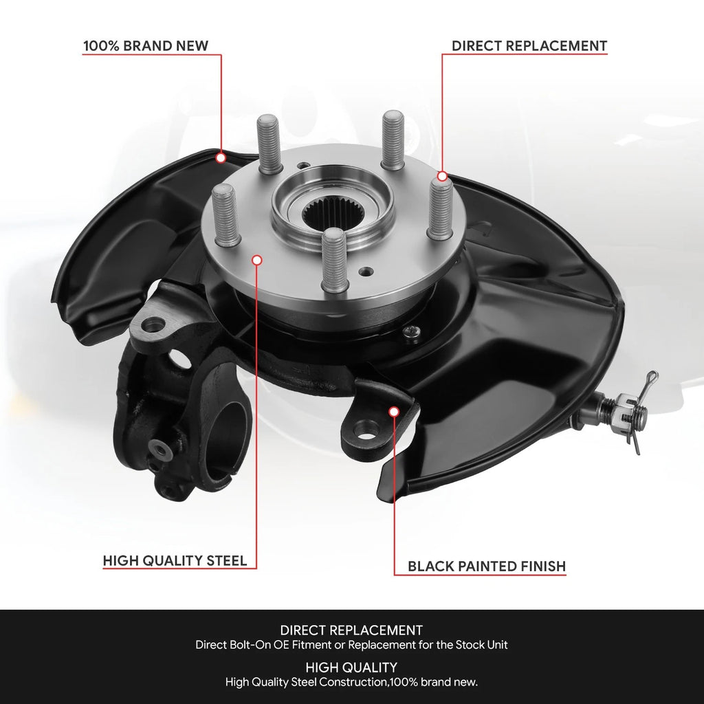 Front Left Driver Loaded Wheel Bearing Knuckle Assembly for Honda Accord (2013–2016)