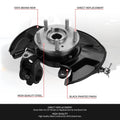 Front Left Driver Loaded Wheel Bearing Knuckle Assembly for Honda Accord (2013–2016)