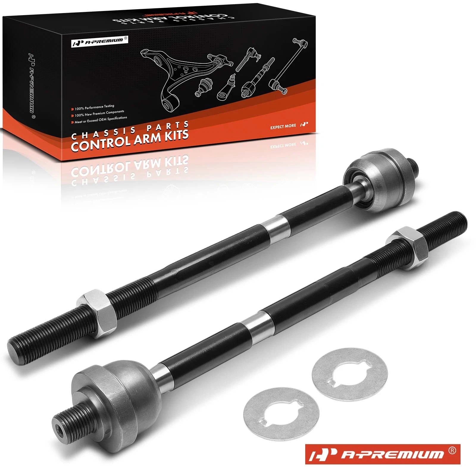 2X Front Inner Tie Rod Ends for Jeep Grand Cherokee WK (2005–2010)