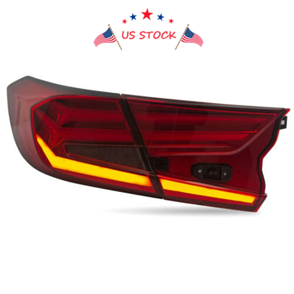 Red LED Tail Lights for Honda Accord (2018-2020)