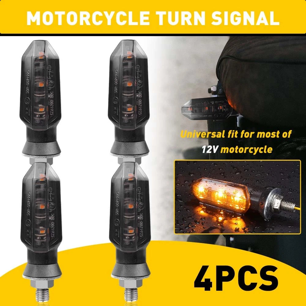 Set of 4 LED Turn Signal Lights for Honda Shadow VTX1300 VT 600 700 750 1100