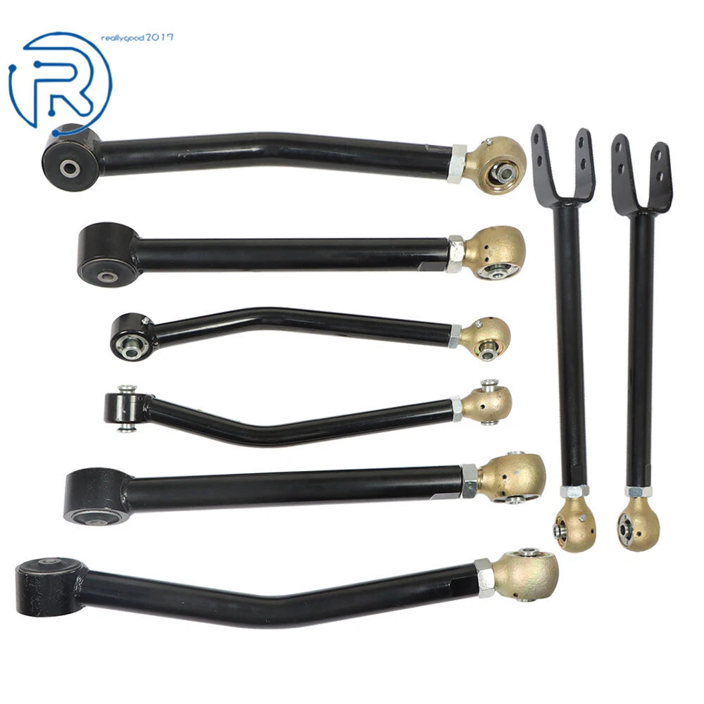 Set of 8 Adjustable Control Arms for Jeep Wrangler JK (2007–2018)