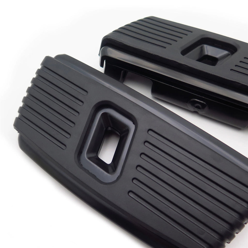 Black Hana Square Passenger Footboard for Harley Touring Road King (1986–2019)