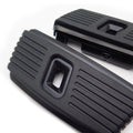 Black Hana Square Passenger Footboard for Harley Touring Road King (1986–2019)