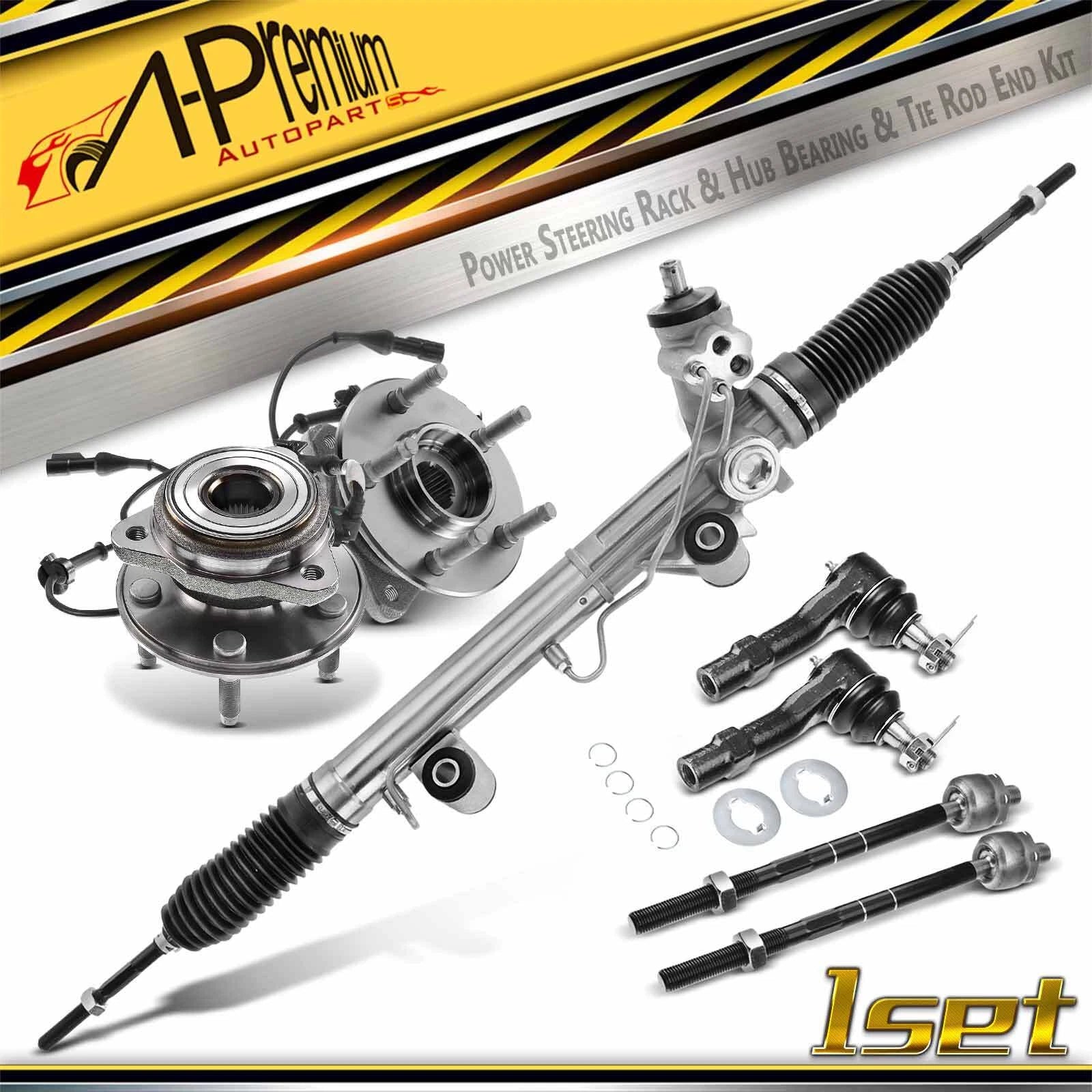 7pcs Rack & Pinion Hub Bearing Tie Rod End Kit for Ford Explorer