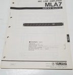 Yamaha MLA7 Mic Line Amplifier Service Manual and Parts List