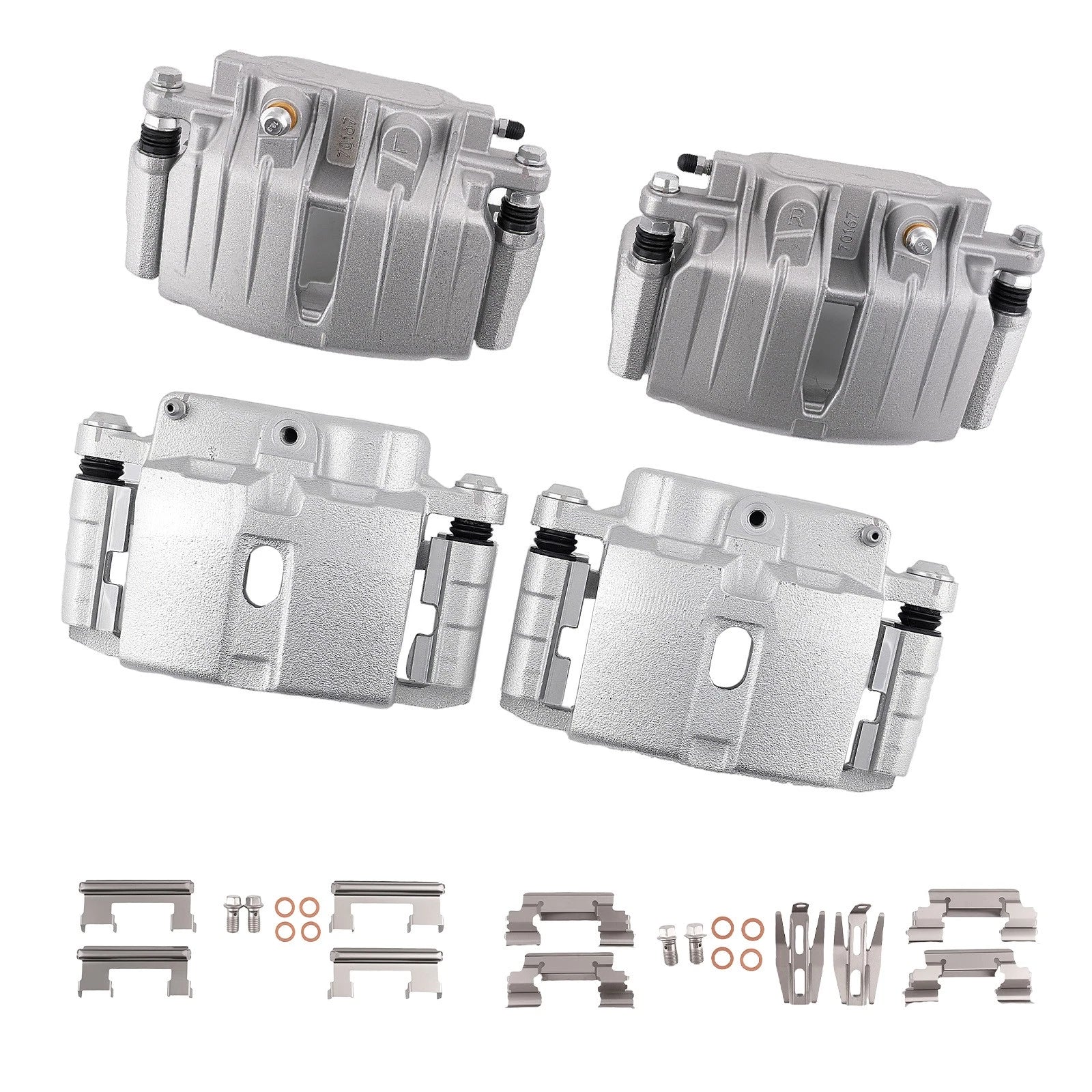 Front Rear Brake Calipers w/ Bracket for Chevy GMC Yukon Cadillac Escalade (2002–2006)