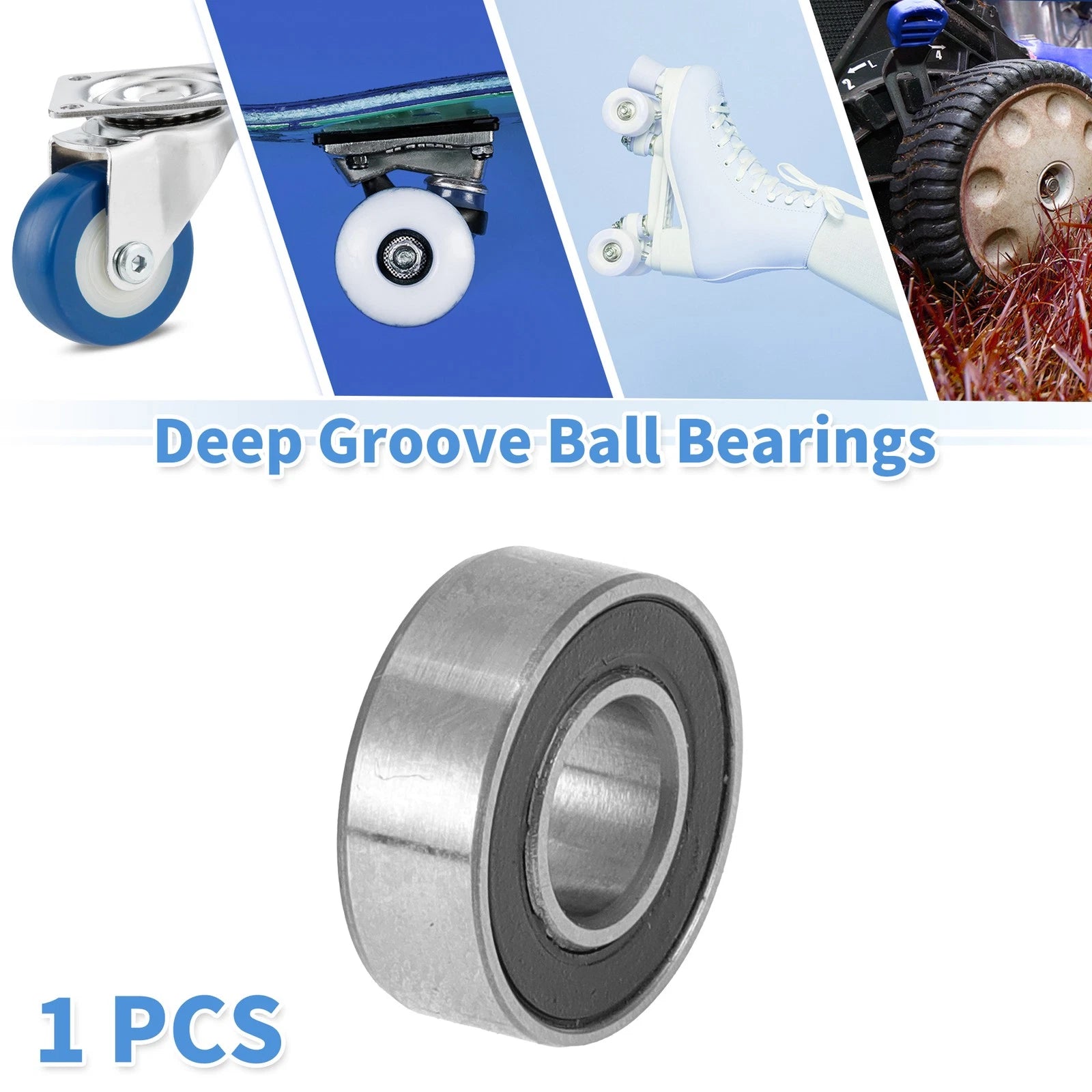 MR115-2RS Deep Groove Ball Bearing for Scooter Skateboard Wheel (5x11x4mm)