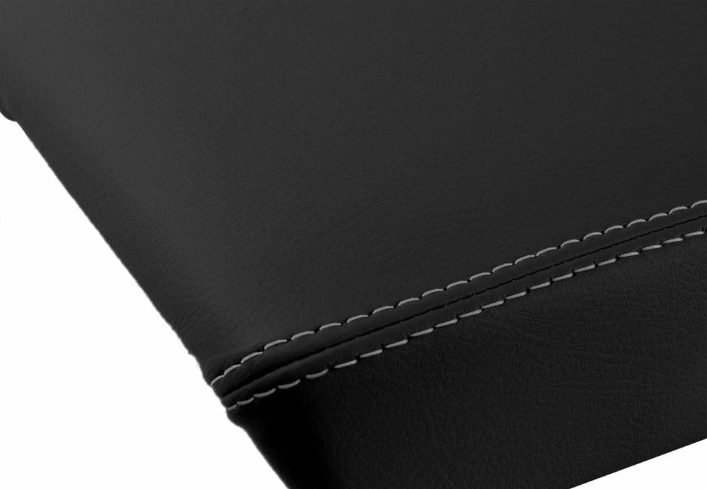 Armrest Cover for Acura TSX (2009–2014) - Leather, Gray Stitch