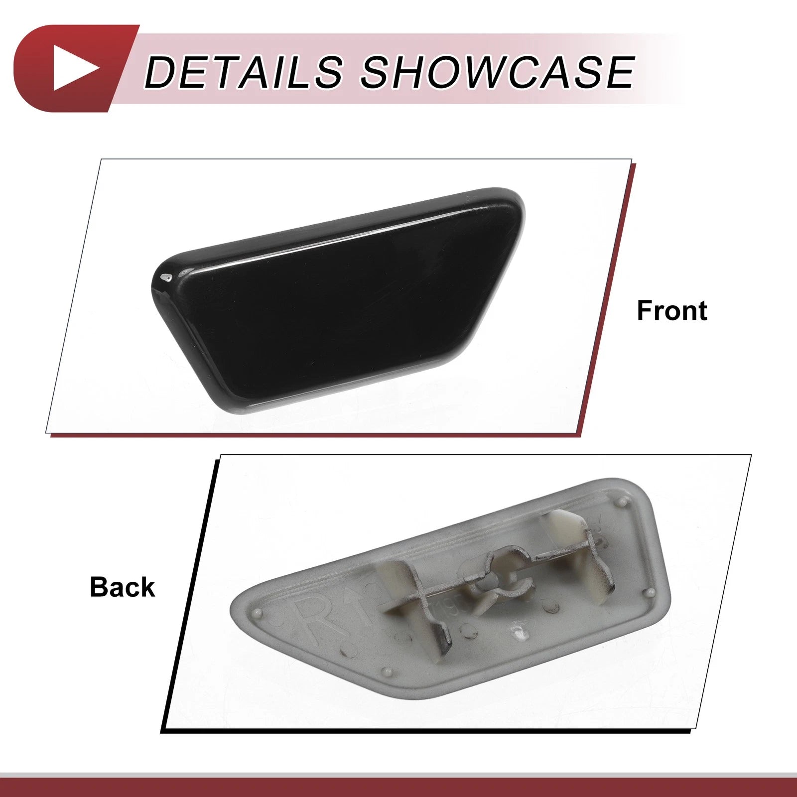 Front Right Washer Nozzle Cover Cap for Mitsubishi Outlander XL (2013–2015) Black