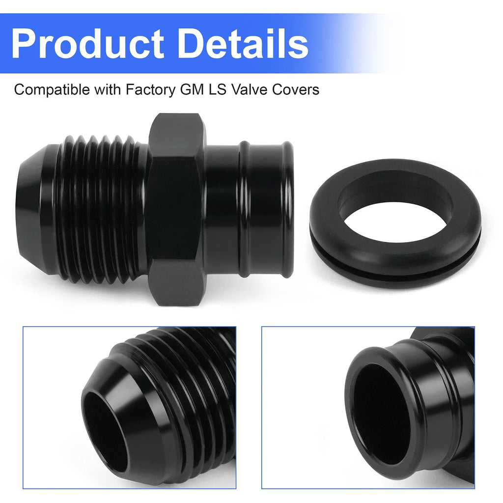 10AN fitting grommet for GM LS valve covers (Factory)