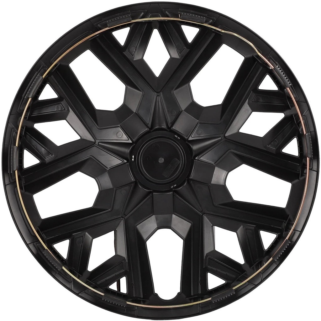 Set of 4 16" Universal Black Snap On Wheel Covers Hub Caps R16