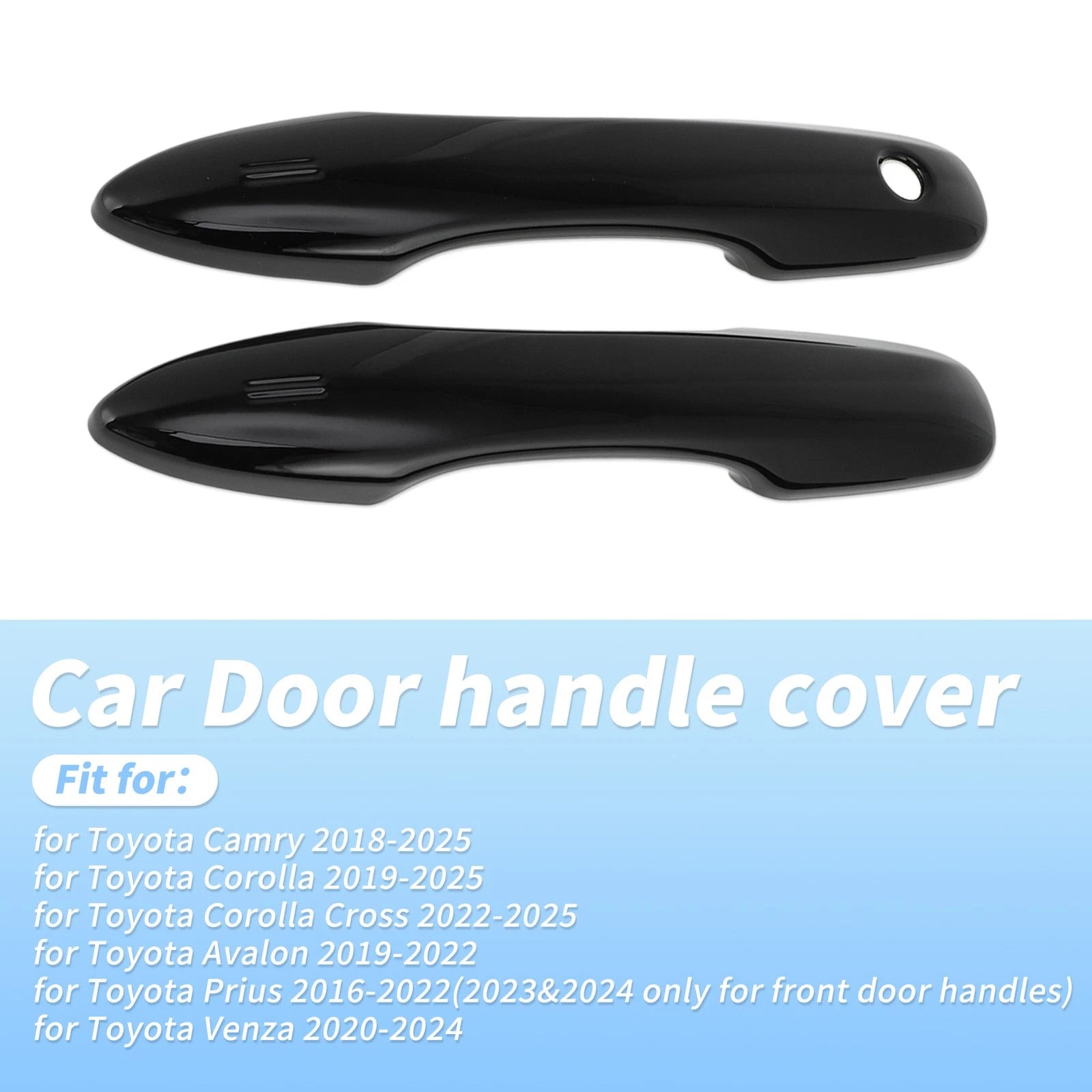 Door Handle Cover Protector for Toyota Camry Corolla (2019–2025) Glossy Black
