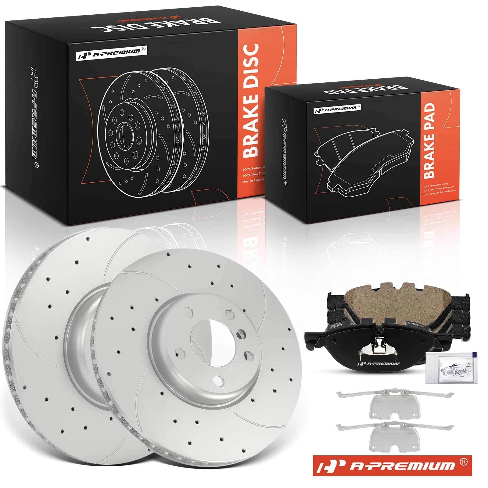 Front Drilled Brake Rotors & Ceramic Pads for BMW F10 (2011–2017)