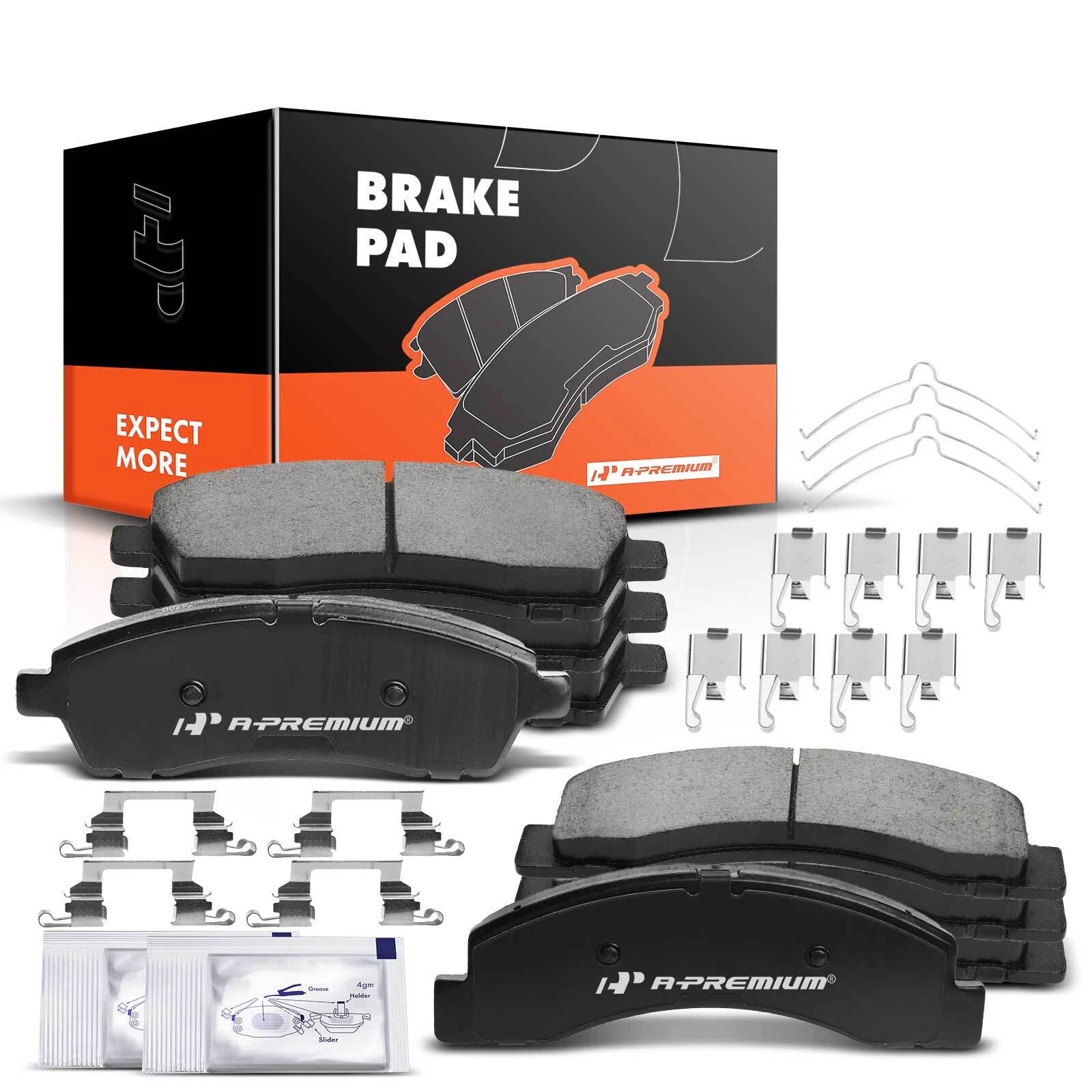 Set of 8 Ceramic Brake Pads for Ford F-250 Super Duty (1999–2004)