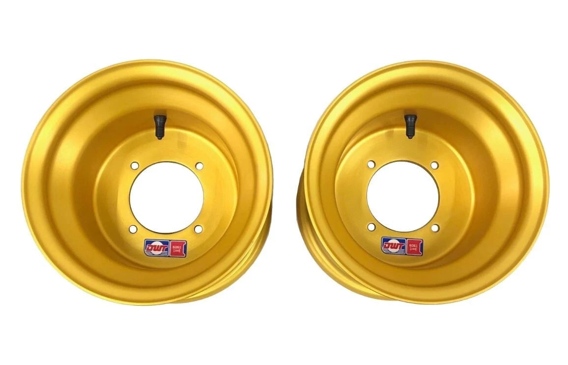 Set of 2 DWT Gold 11" Front & 9" Rear Rims for Honda ATC 250R 350X 200X