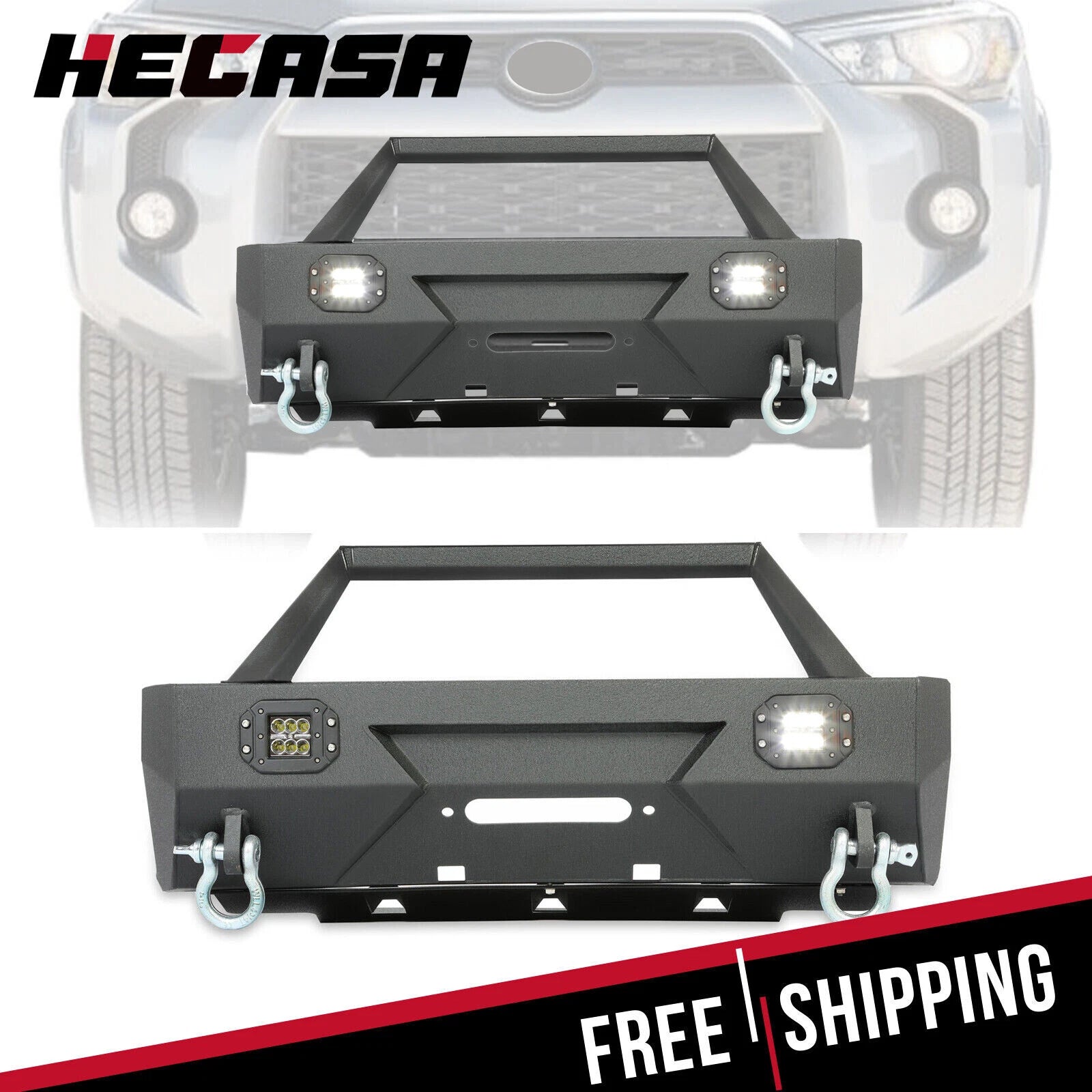 Stubby Steel Front Bumper with Winch Plate for Toyota 4Runner (2010–2022)