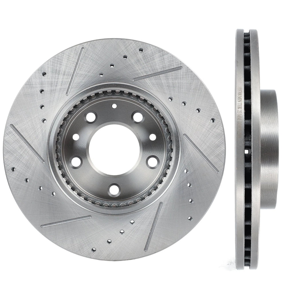 Drilled & Slotted Brake Rotors for Ford Fusion Mercury Milan (2006–2012)