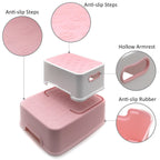 2X Anti-Slip Step Stool for Toddler Kids Bathroom Potty