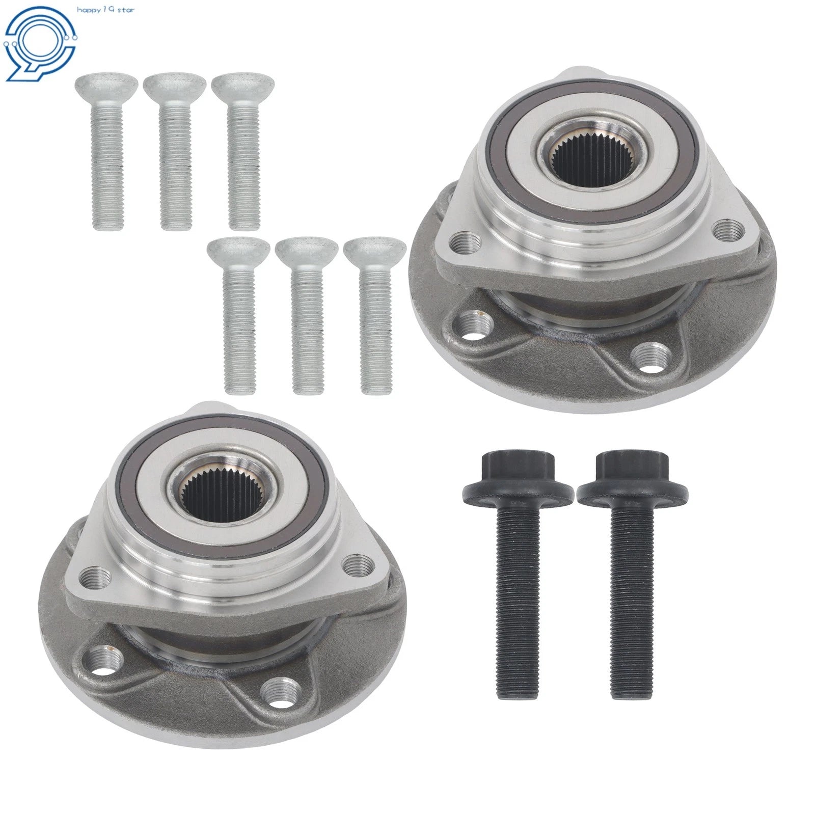 2x Wheel Hub Bearing Assembly for Audi A3 Q3 S3 VW Jetta Golf (2013–2020)